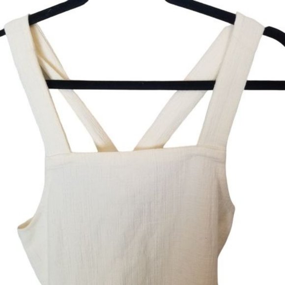 Madewell Womens XS Ivory Bleached Linen Textured K - Picture 3 of 9